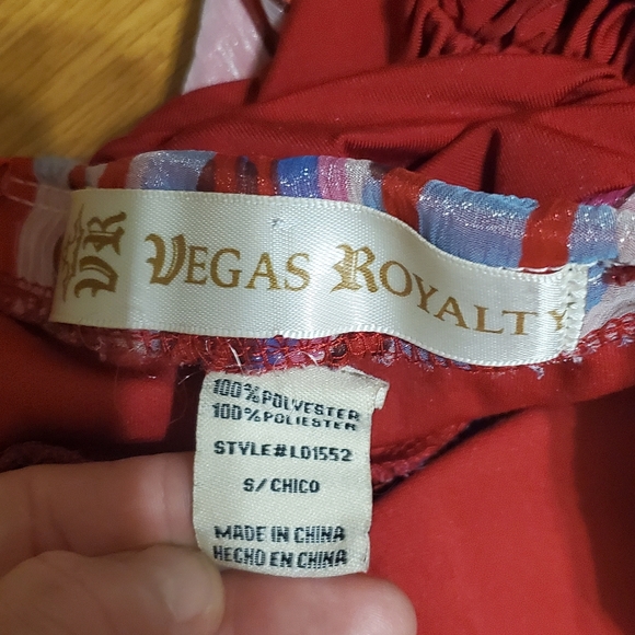 Juniors SMALL Vegas Royalty * Lightweight * Bubble A Line Dress - Picture 6 of 7